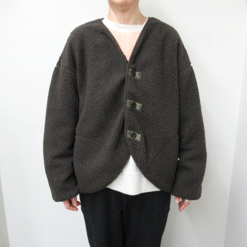 LAITERIE もこもこパイルブルゾン/BR16 【日本製】